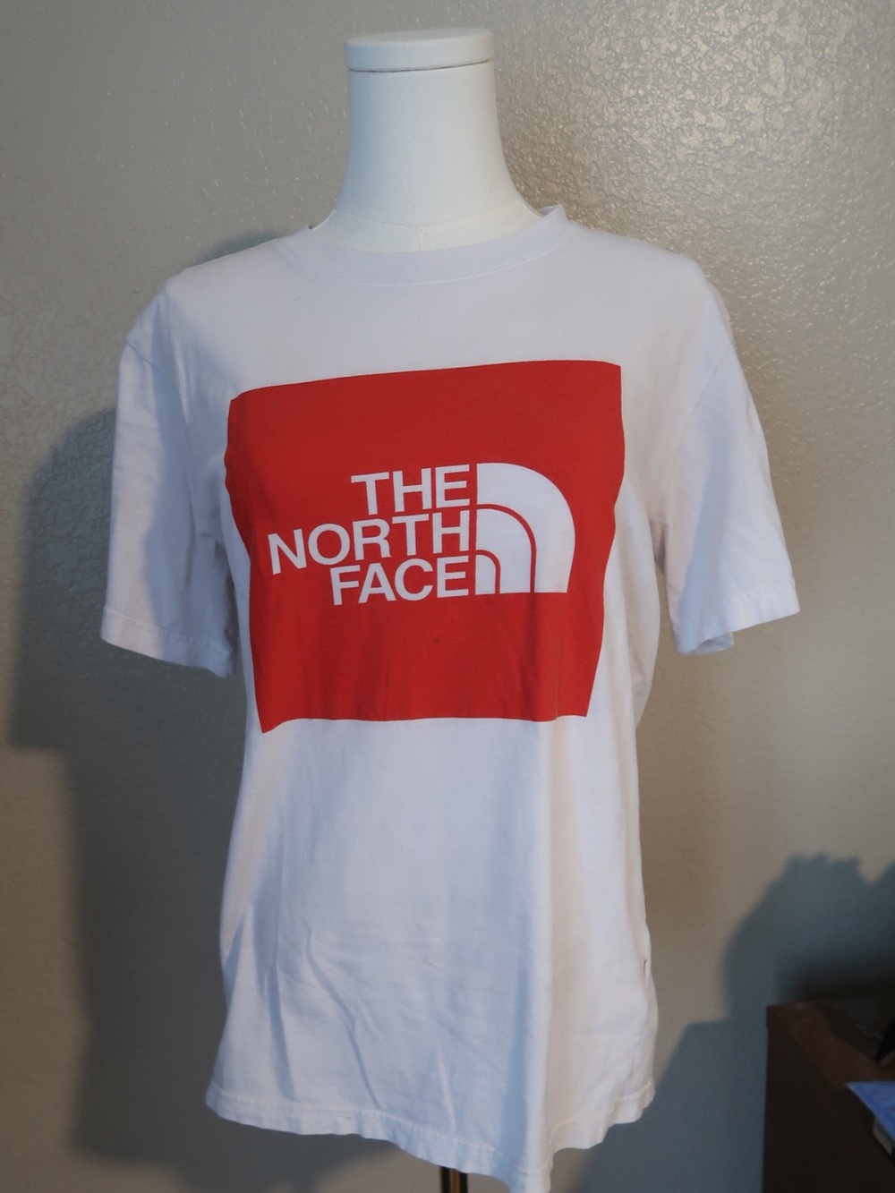 The North Face White Tee with Black Logo Print